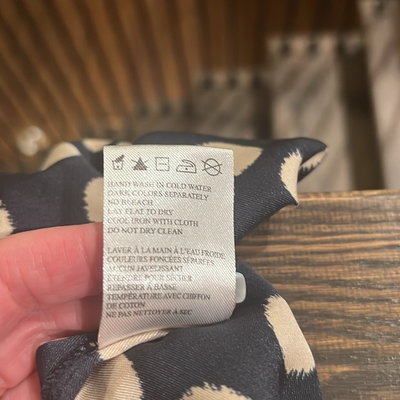 XS Navy Blue/Khaki Polka Dot Dress by ABS - Picture 8 of 8